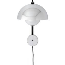 &Tradition Flowerpot VP8 Vermilion Chrome-Plated Wall Lamp