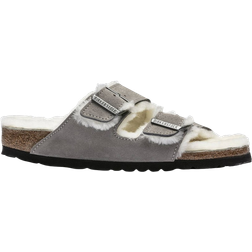 Birkenstock Arizona Shearling Suede Leather - Stone Coin