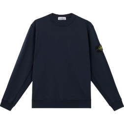 Stone Island 6100020 MALFILÉ Fleece 'OLD' Effect Crewneck Sweatshirt - Blue Marine