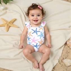 Shein Baby Girls Beachwear 1-Piece Swimsuit - Cute Starfish Print