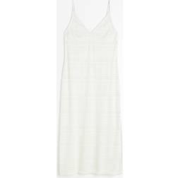 H&M V-Neck Bodycon Dress - White