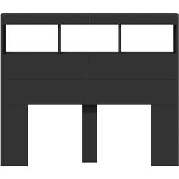 vidaXL Cabinet Black Headboard 120cm