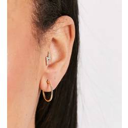 Pieces 18k Plated Small Hoops - Gold