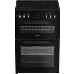 Hotpoint HDE6VDCASB 60cm Double Oven Electric Cooker Black