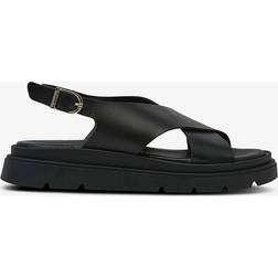 Tamaris Læder Flade Sandaler Til Kvinder - Sort