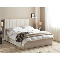 Beliani Ottoman Fabric Vion 140 x 200 cm Beige Frame Bed