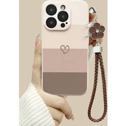 Shein Valentines Heart Printed Matte Phone Case