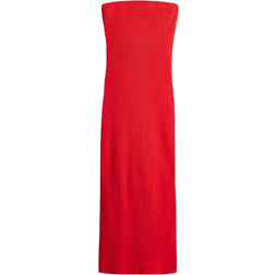 H&M Ribbed Tube Dress - Bright Red