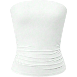 Shein Vaiaye 4th Of July Holiday Summer Outfits Sexy Strapless Basis Vest Fashion Solid Elastic Slim Fit Tube Top For Women Four Seasons Wear