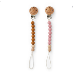 Byhappyme Pacifier Cord with Clip & Beads 2-pack