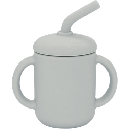 Summerville Silikonmugg med Sugrör Silver Grey