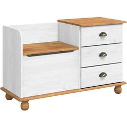 vidaXL Askim White Storage Bench 100x62cm