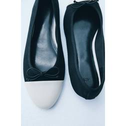 H&M Ladies Black Cream Ballet Pumps