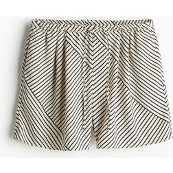 H&M Shorts Mit Kordelzug - Cremefarben/Gestreift