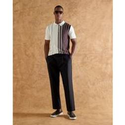 River Island Slim Fit Striped Polo Shirt - White