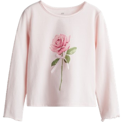 H&M Kuvallinen Puuvillapusero - Pinkki