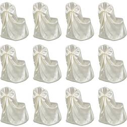 vidaXL Wedding Banquet 12-pack Loose Chair Cover Beige (140x110cm)
