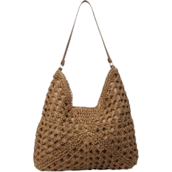 Shein Dedoo Women's Hand-Woven Grandmother Check Contrasting Large Capacity Tote Bag, Beach Purse, Perfect For Summer, Vacation & Daily Use, Travel Must Haves, Summer Straw Beach Bag For Women, Hottest Beach Bags For Women, Beach Necessities, Beach Essentials,Beach Stuff & Summer Essentials, Newest Holiday Bag