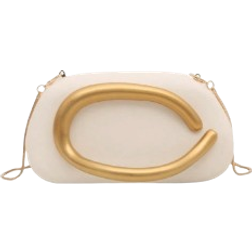 Shein 1pc (7.4in*3.9in*2.3in) Fashion Premium Quality Zip Closure Bag, Chain Shoulder Strap, Elegant Metal Decor, Unique Personalized, Mature Style, Handle Decoration, Crossbody Bag, Suitable For Daily Use, Party & Banquet, Mature Elegant, Retro Style, Women's Evening Bag (Slight Color Difference Due To Batch)