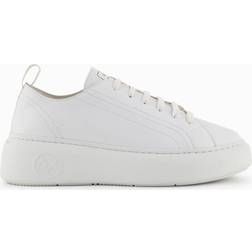 Armani Exchange Chunky Leather Sneakers - White