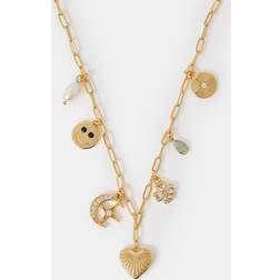 Accessorize 14ct Gold-plated Charm Necklace - One Size