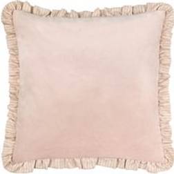 Wylder Nature Solene Ruffle Matte Velvet 45 x 45 cm Scatter Cushion Pink
