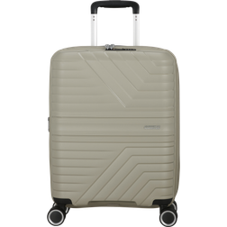 American Tourister Flytwist Spinner 55 20 TSA Sandstone Hartschalen Trolley