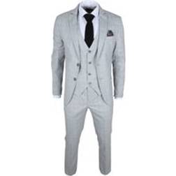 Truclothing Checked 3 Piece Tailored Suit - Grey