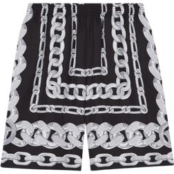 Versace Medusa Chain Silk Shorts - Black