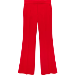 Mango Wide Leg Suit Pants - Red
