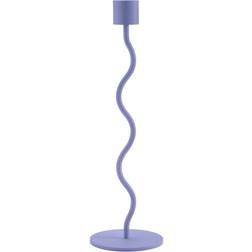 Cooee Design Curved Dark Purple Candlestick 10.2"