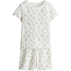 H&M Cotton Pyjamas - White/Lemons (1129260027)