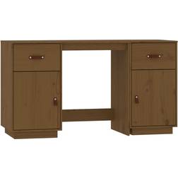 vidaXL 3107847 Honey Brown Writing Desk 50x135cm 2pcs
