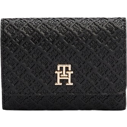 Tommy Hilfiger Debossed Trifold Wallet - Black