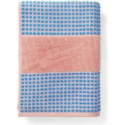 Juna Check Asciugamano Rosa, Blu (140x70cm)