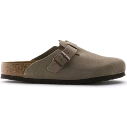 Birkenstock Boston Soft Footbed Suede Leather - Taupe