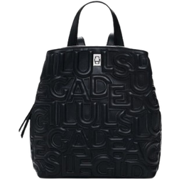 Desigual Perforated Letters Medium Backpack - Black
