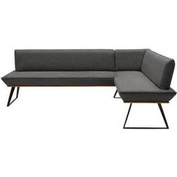 XXXlutz Voleo Black/Oak/Dark Gray Sofa 243cm 3Stk. 4-Sitzer, 5-Sitzer