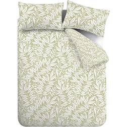 Catherine Lansfield Sorrel Leaves Duvet Cover Green (200x200cm)