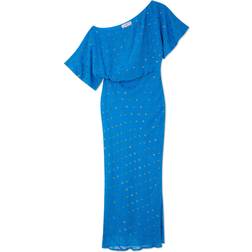 Never Fully Dressed Tilly Dress - Blue Jacquard