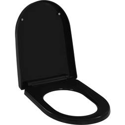 vidaXL Soft-Close WC-Istuimen Pikakiinnityksellä Musta