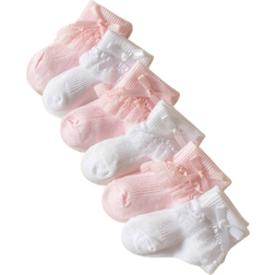 Shein Pairs Baby Girls Bowknot Decor Comfortable Lace Socks Breathable Ankle Socks For Daily WearTravel