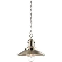 Endon Mendip Satin Nickel/Clear Pendant Lamp ∅ 33cm