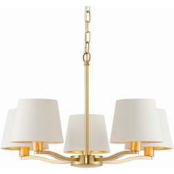Endon Harvey Satin Brushed Gold/Vintage White Pendant Lamp ∅ 56cm