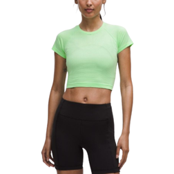 Lululemon Swiftly Tech Cropped Short-Sleeve Shirt 2.0 - Citra Lime