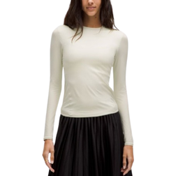 Lululemon Wundermost Ultra Soft Nulu Crewneck Long Sleeve Shirt - Bone
