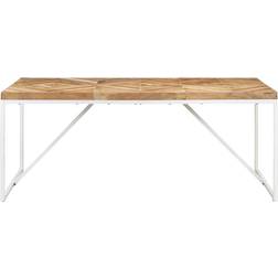 vidaXL 323551 Natural/White Dining Table 90x180cm