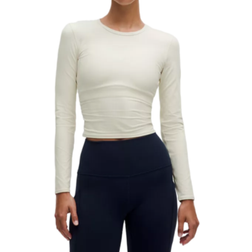 Lululemon All It Takes Back Twist Ribbed Long Sleeve Shirt - Bone