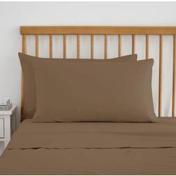 Dunelm Pure Cotton Standard Pillow Case Brown (76x48cm)