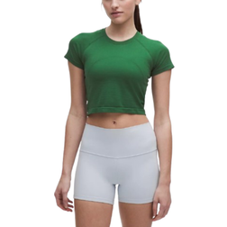 Lululemon Swiftly Tech Cropped Short-Sleeve Shirt 2.0 - Everglade Green